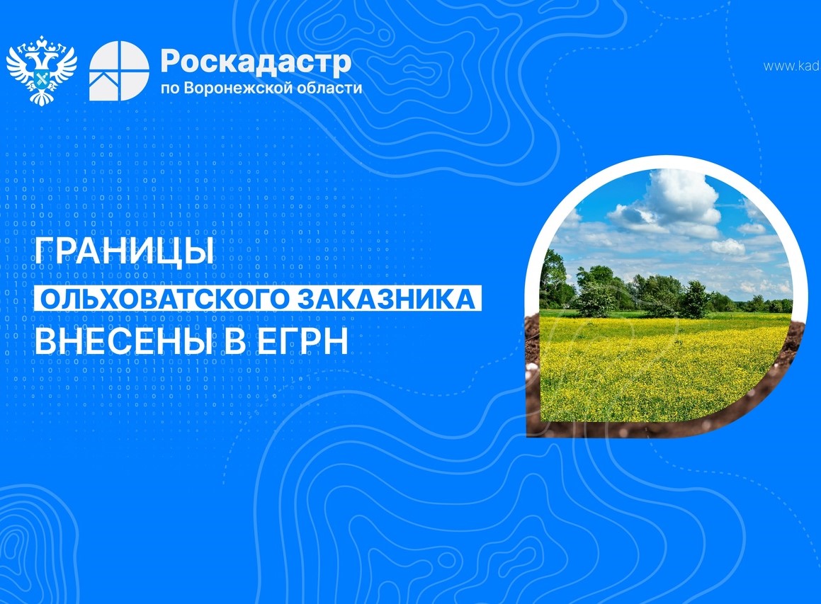 Границы Ольховатского заказника внесли в ЕГРН.