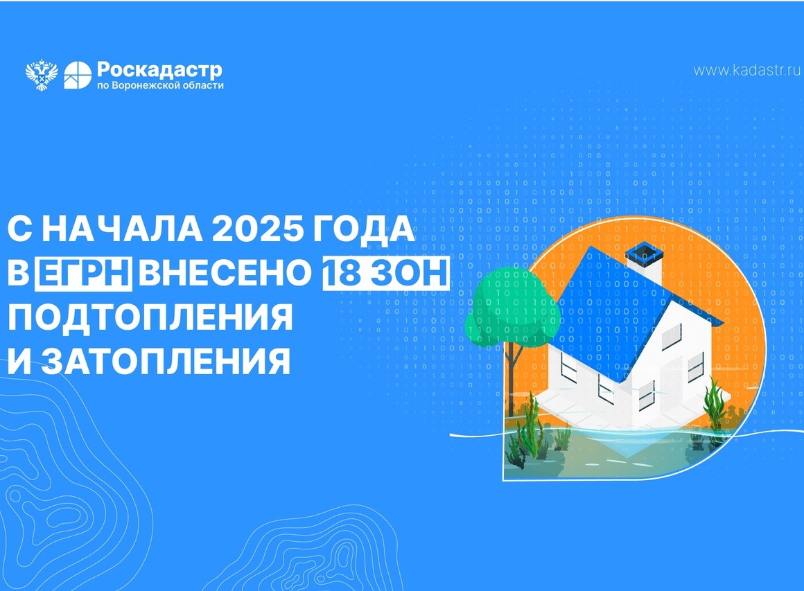 С начала 2025 года в ЕГРН внесено 18 зон подтопления и затопления.